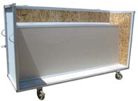 shipping cart for office partition system, open