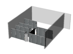 7 foo tall office partition system for AJ3 company