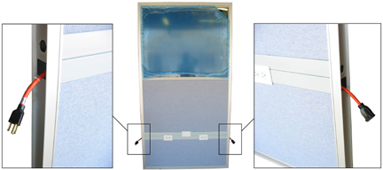 office panel with prewired electricl conduits